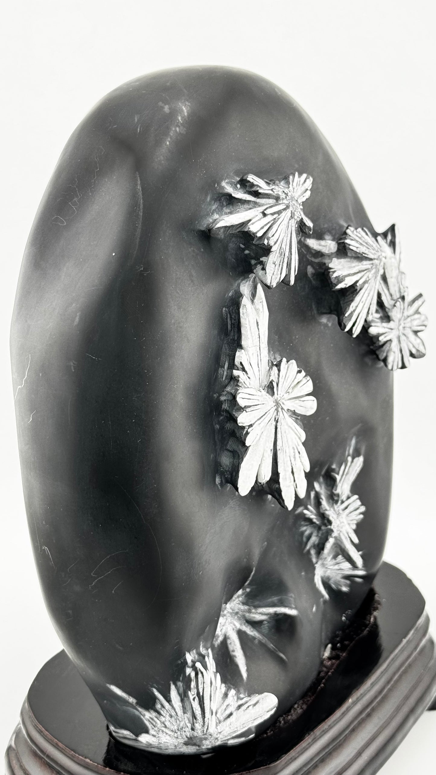 Stibnit “Chrysanthemen-Stein” – Silberne Kristallblüten – China, 4,6kg