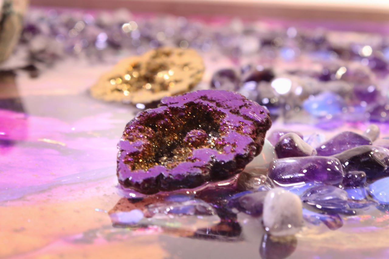 Amethystos Kristall Komposition