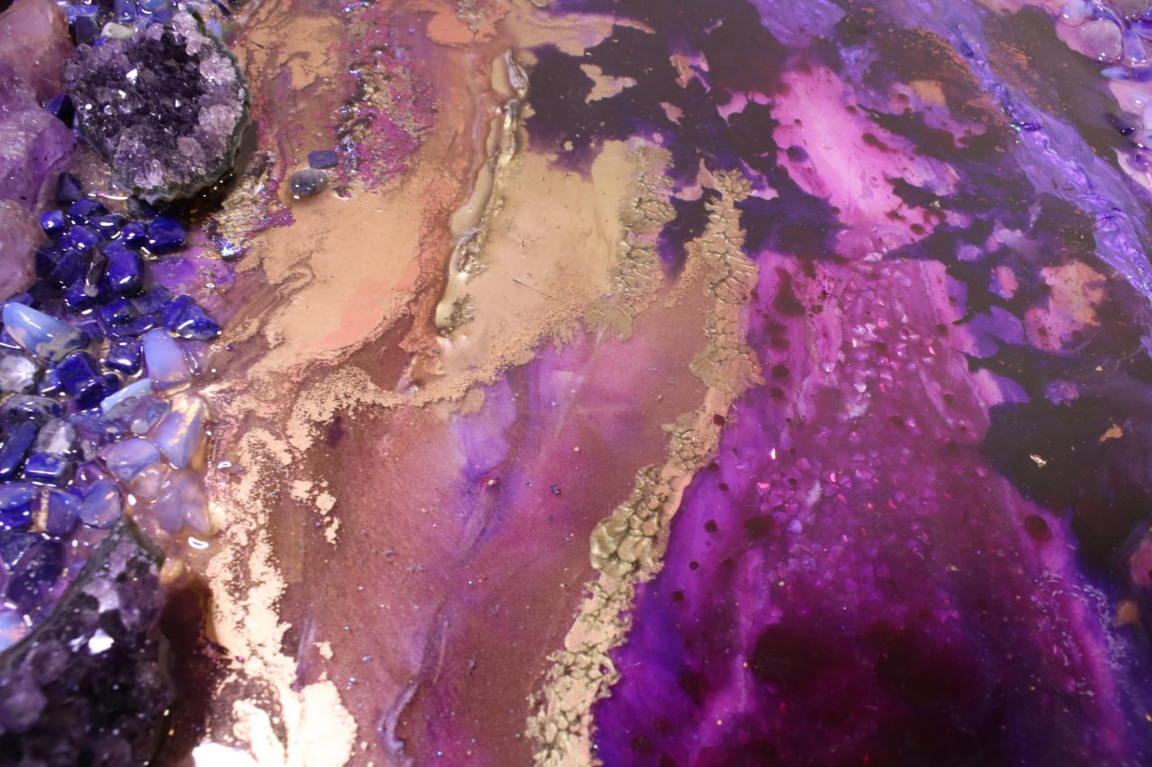 Amethystos Kristall Komposition