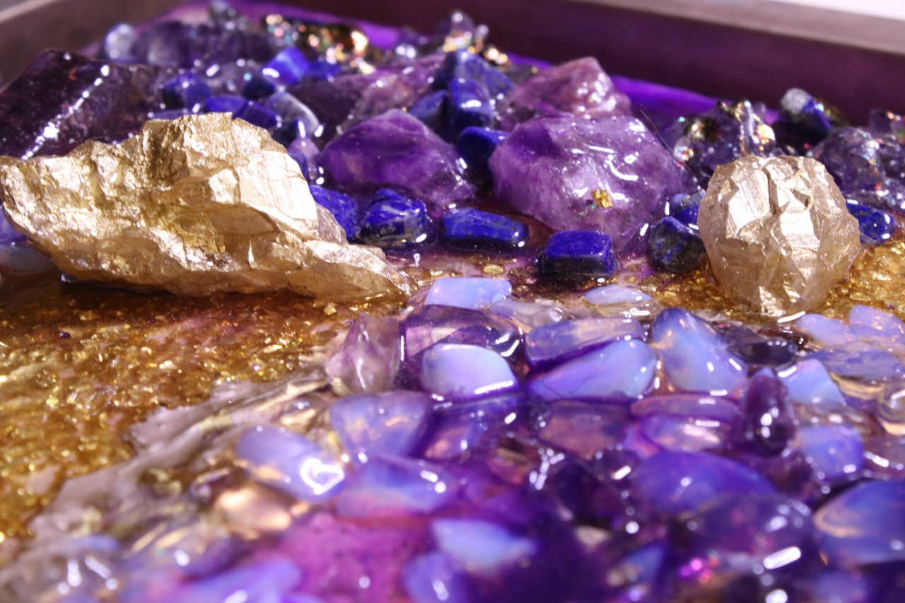 Amethystos Kristall Komposition