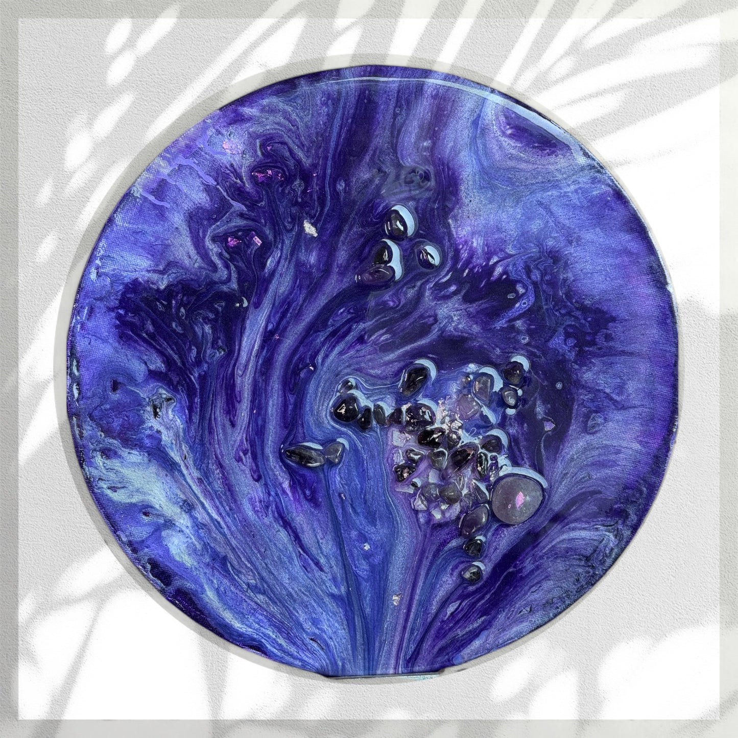 Violette Galaxie – Kristall-Komposition