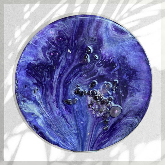 Violette Galaxie – Kristall-Komposition