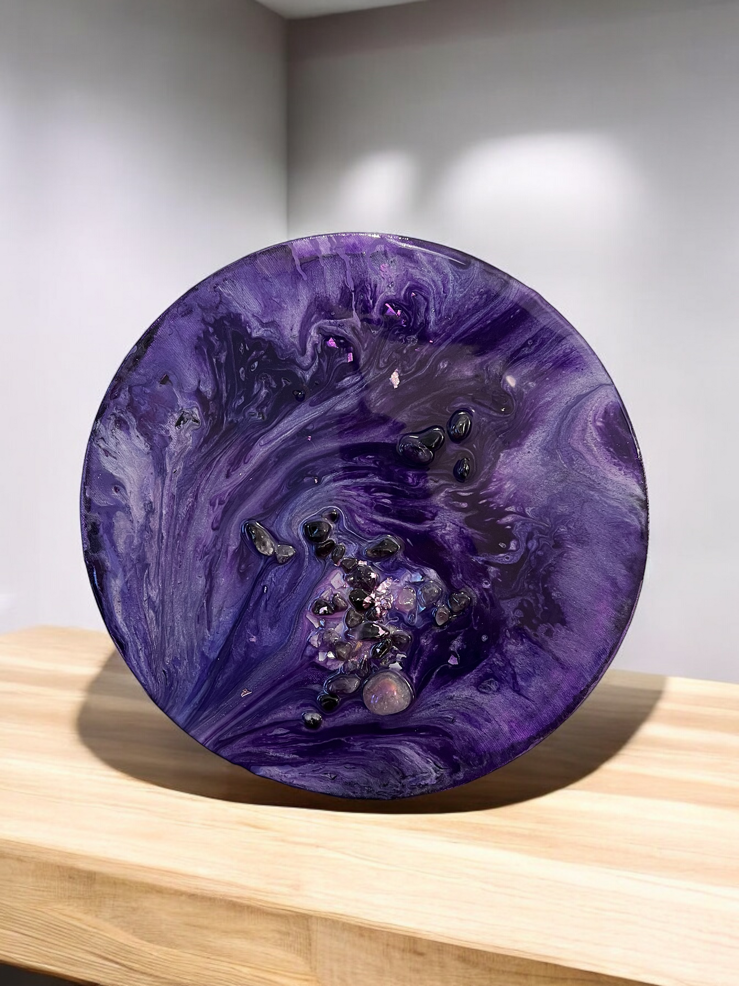 Violette Galaxie – Kristall-Komposition