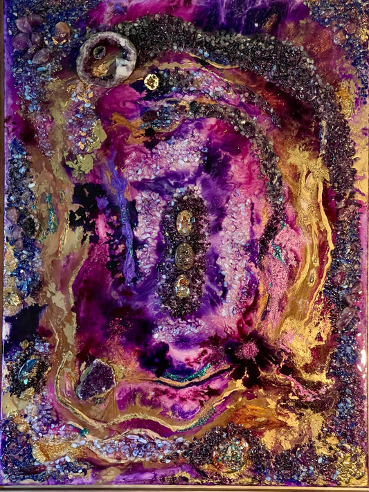 Amethystos Kristall Komposition