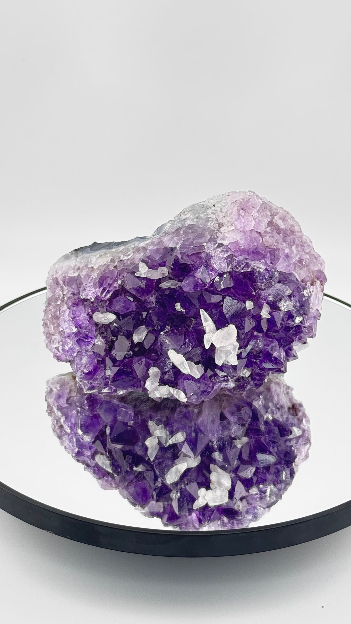 Amethyst-Achat-Geode mit Calcit – Brasilien, 698g