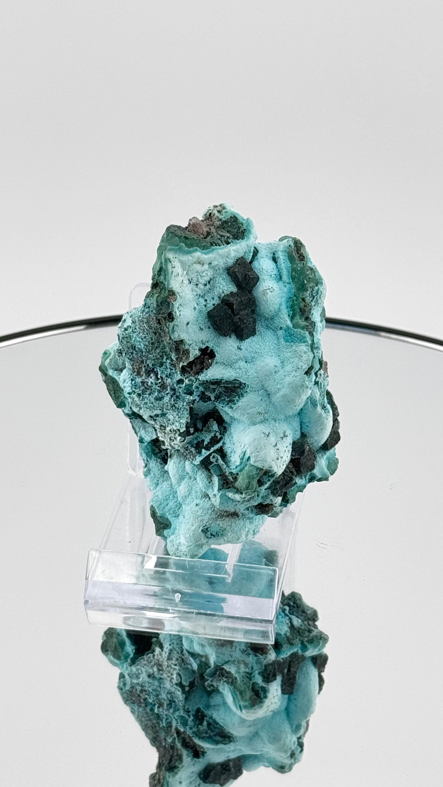 Chrysokoll mit Dioptas – Katanga-Region, Kongo, 152g