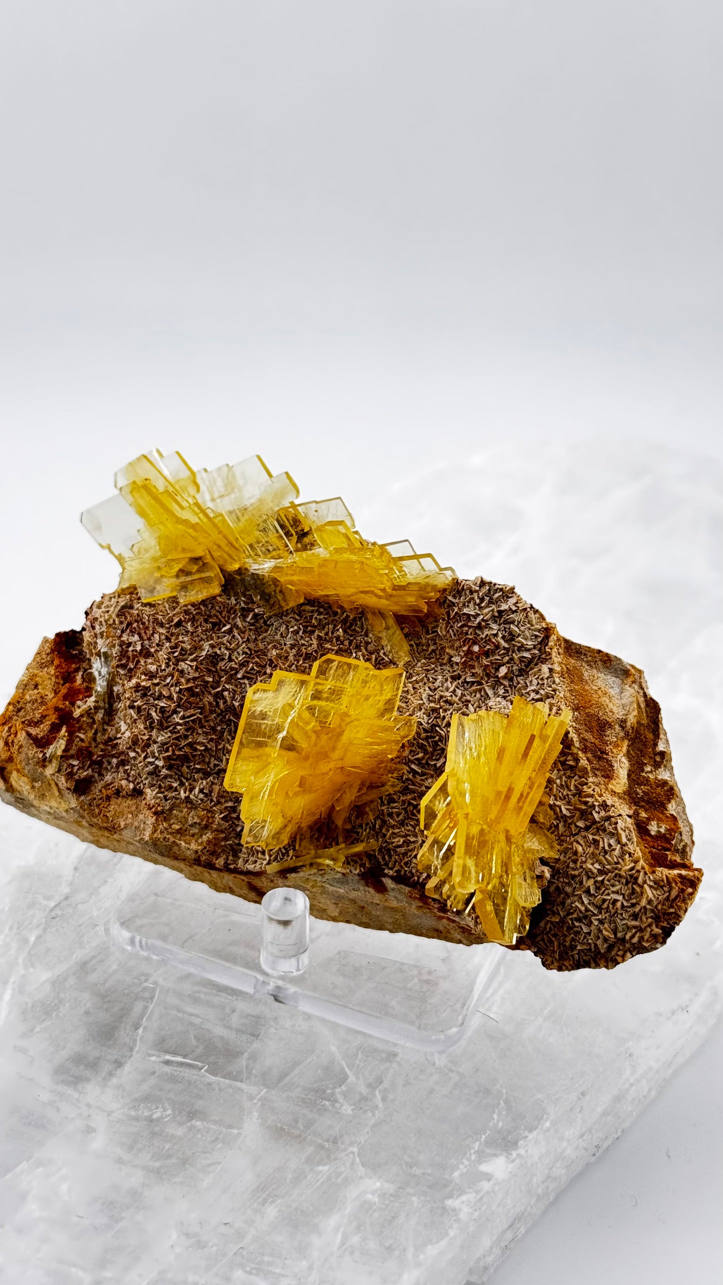 Schwefel auf Baryt-Matrix – Huanuco, Peru, 349g