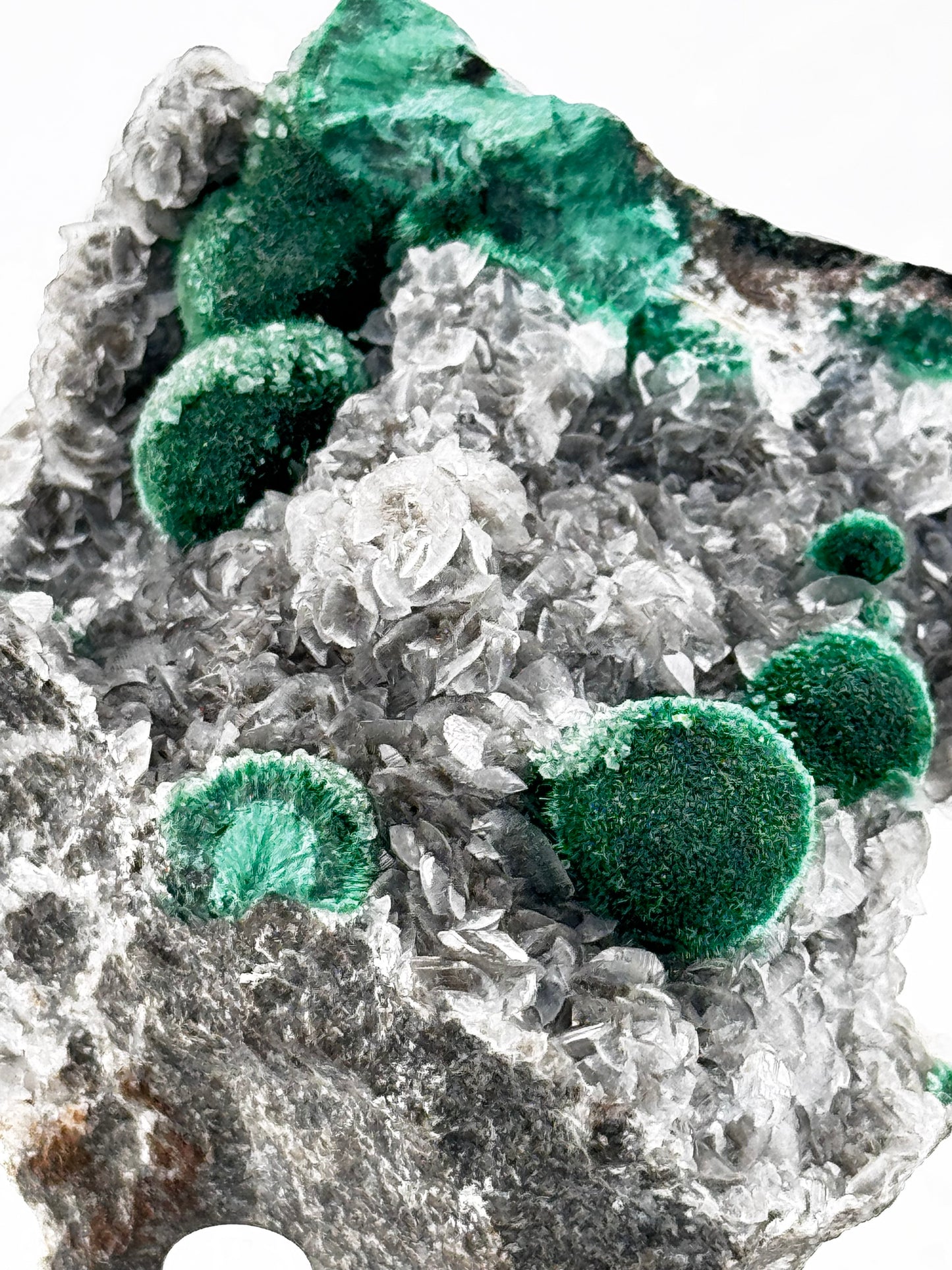 Malachit mit Calcit – Tsumeb Mine, Namibia, 195g