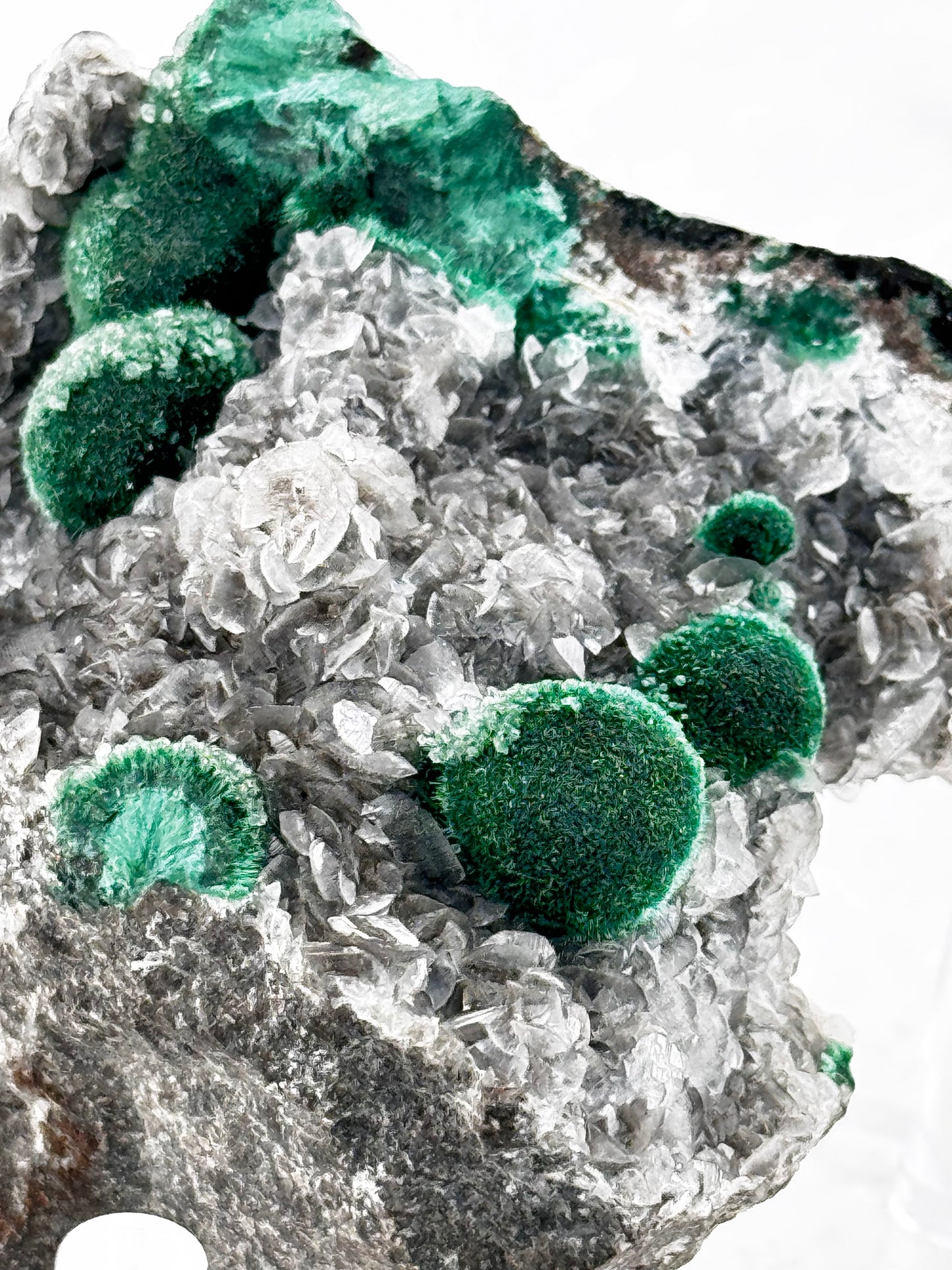 Malachit mit Calcit – Tsumeb Mine, Namibia, 195g