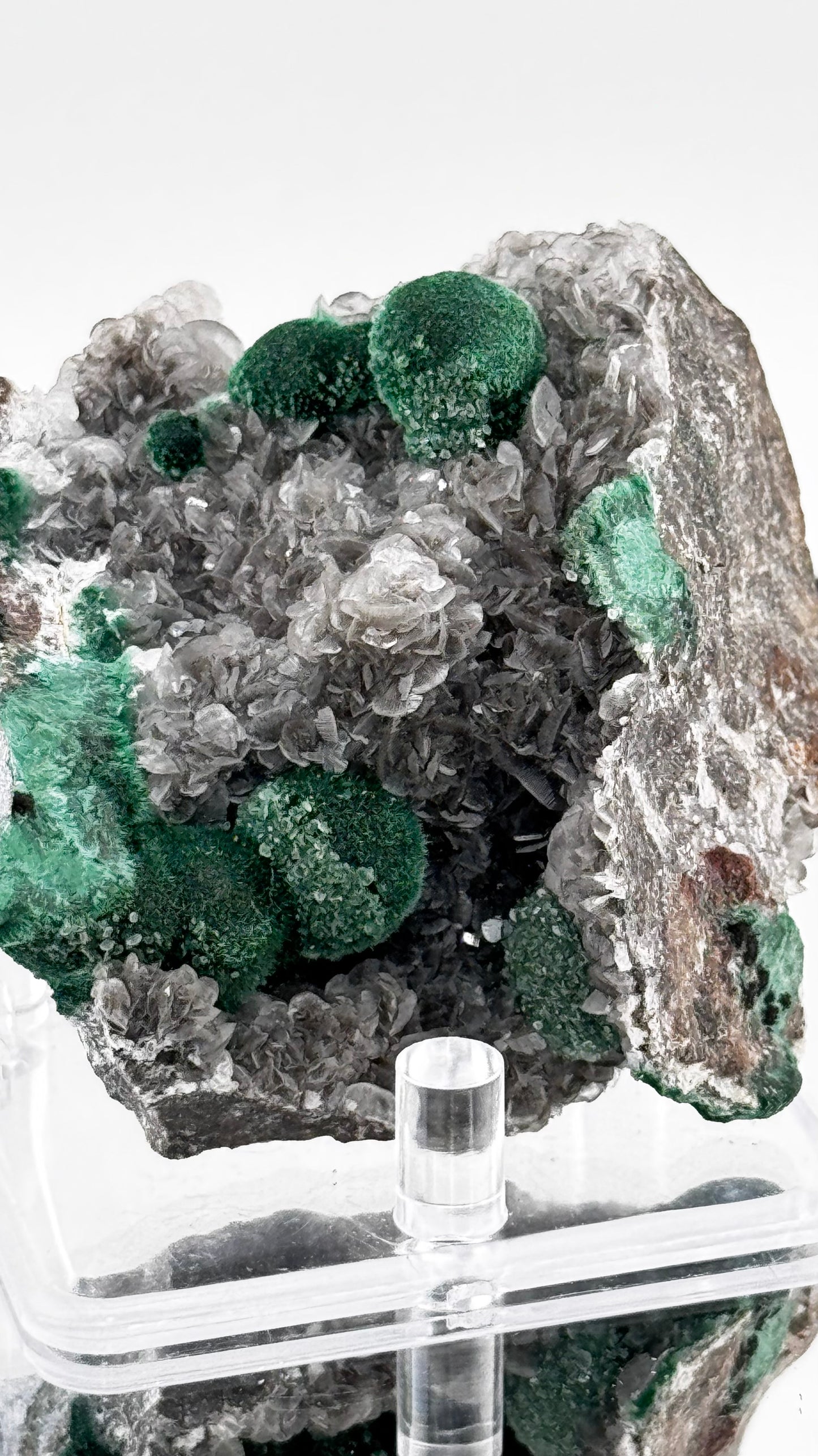 Malachit mit Calcit – Tsumeb Mine, Namibia, 195g