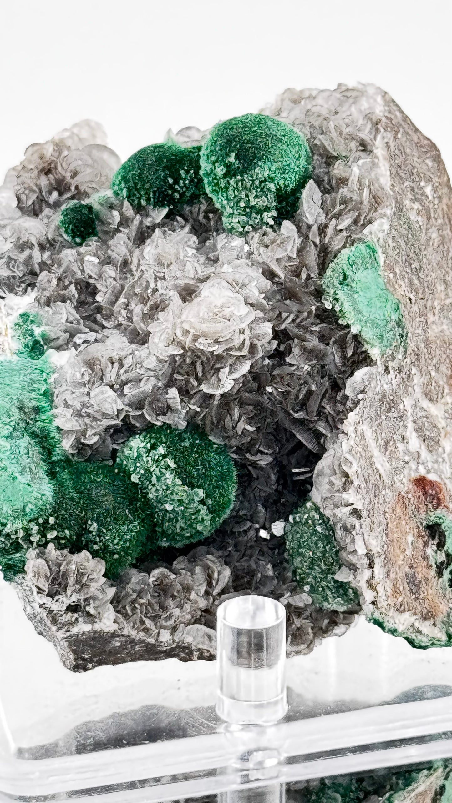 Malachit mit Calcit – Tsumeb Mine, Namibia, 195g