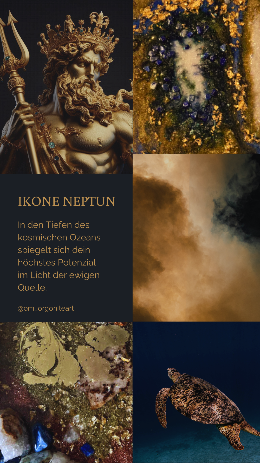 Neptun – Kristall-Komposition