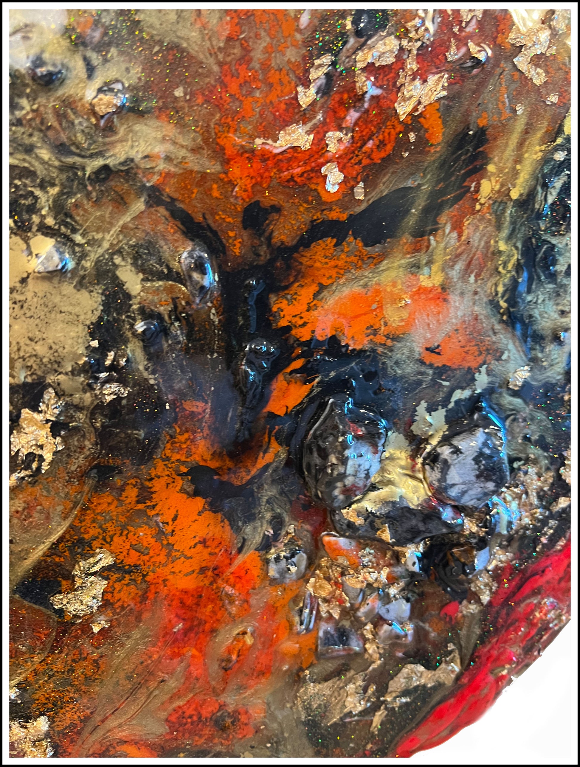 Orgonit Energiebild Feuerstein Detail 1